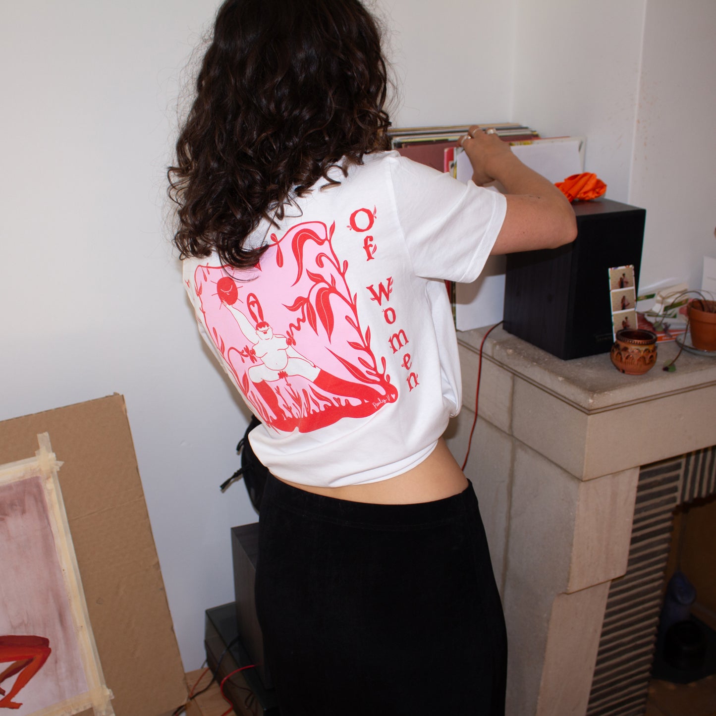 Feminist T-Shirt 'The rise of women', portrait, backprint