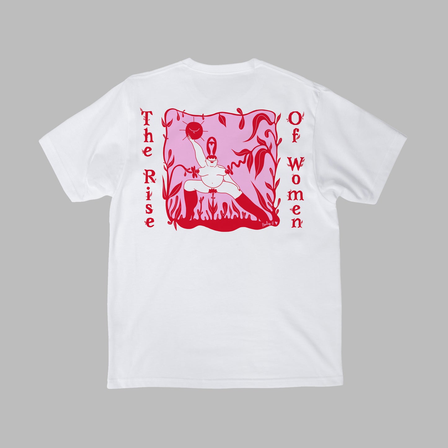 Feminist T-Shirt 'The rise of women', backprint white